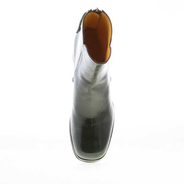 MARA BINI donna stivaletto Alma in naplak VERDE MUSCHIO con zip. Tacco 7 cm - immagine 6