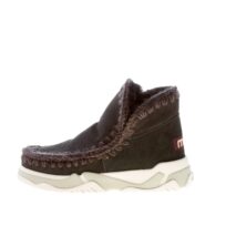 MOU donna stivaletto Eskimo Trainer in montone NERO