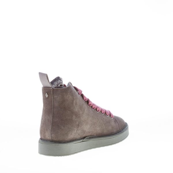 PANCHIC donna polacchino P01 in camoscio ANTRACITE più rosa con fodera in eco-pelliccia - immagine 4