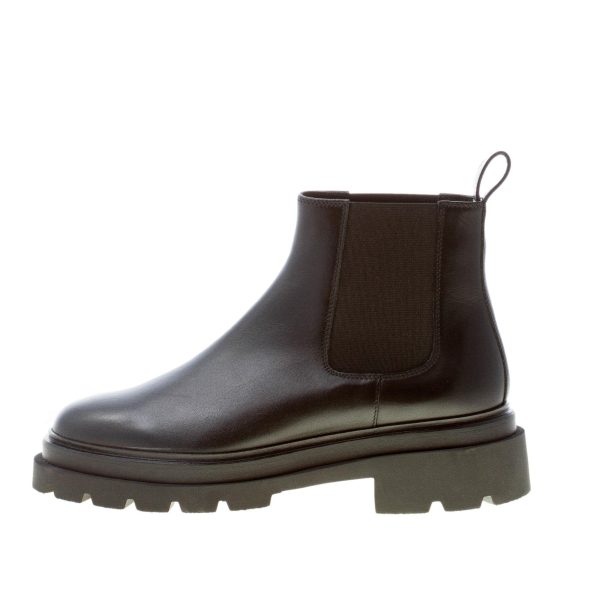 SANTONI donna stivaletto Chelsea in pelle NERO. Tacco 3,5 cm