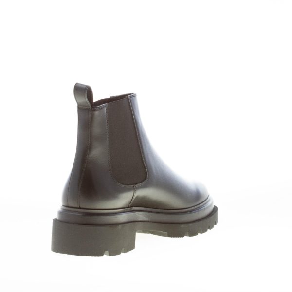 SANTONI donna stivaletto Chelsea in pelle NERO. Tacco 3,5 cm - immagine 4