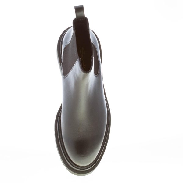 SANTONI donna stivaletto Chelsea in pelle NERO. Tacco 3,5 cm - immagine 7