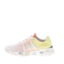 PREMIATA donna sneaker BUFF 6204 in tessuto tecnico a rete ROSA e GIALLO
