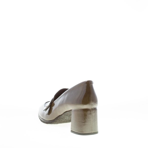 DEL CARLO donna mocassino Holly in pelle verniciata FELCE con fibbia. Tacco 5,5 cm - immagine 3