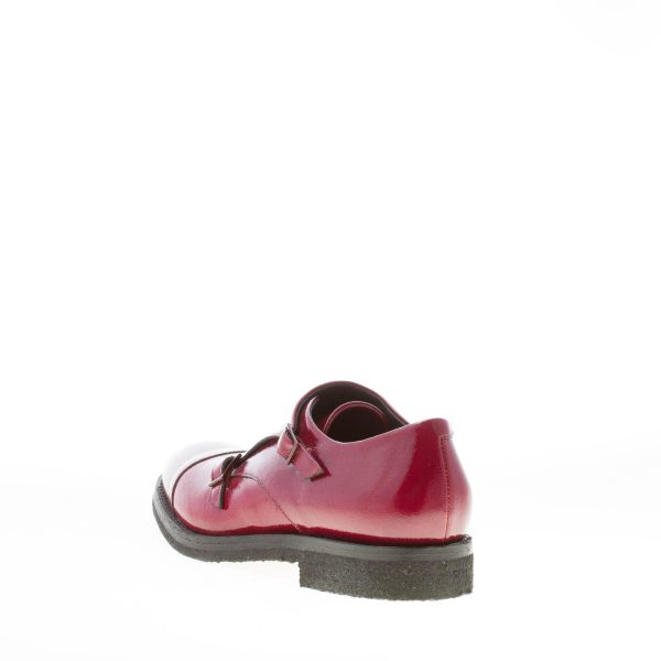 DEL CARLO donna scarpa doppia fibbia in pelle verniciata VINACCIA. Tacco 2 cm - immagine 3