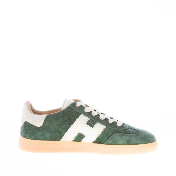 HOGAN donna H647 Cool sneaker in camoscio VERDE più bianco - immagine 5