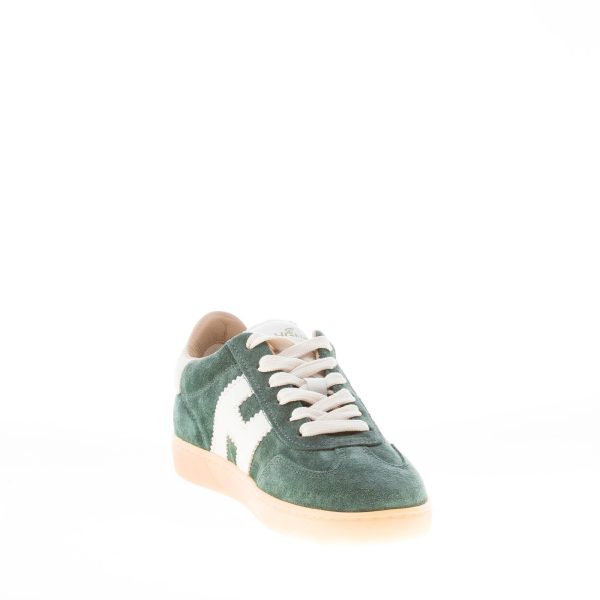 HOGAN donna H647 Cool sneaker in camoscio VERDE più bianco - immagine 6