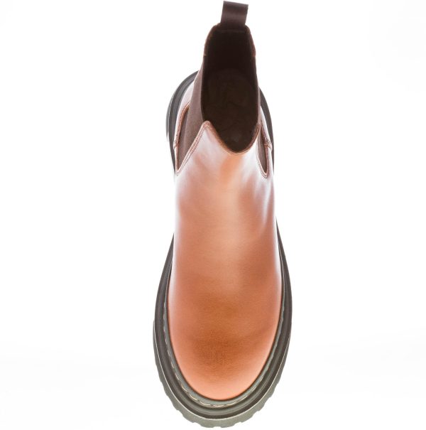 HOGAN donna H648 Chelsea tronchetto elasticizzato in pelle CUOIO. Tacco 5 cm - immagine 7