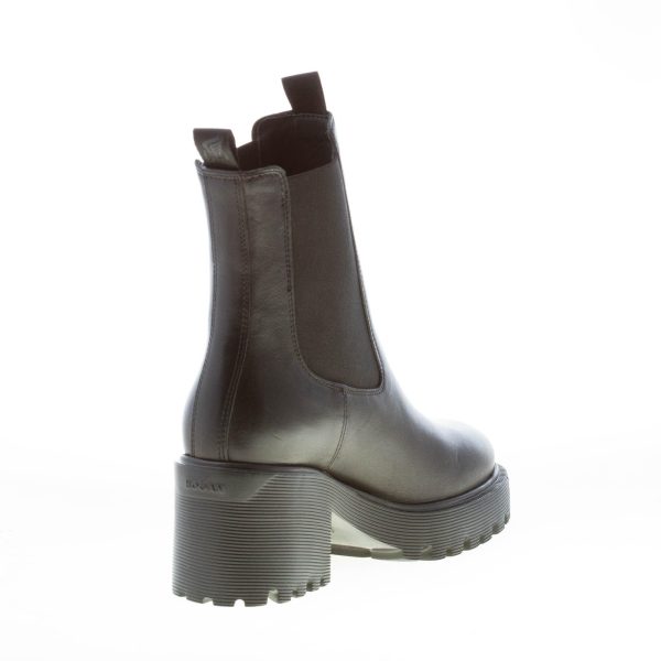HOGAN donna H649 Chelsea tronchetto elasticizzato in pelle NERO. Tacco 7,5 cm - immagine 4