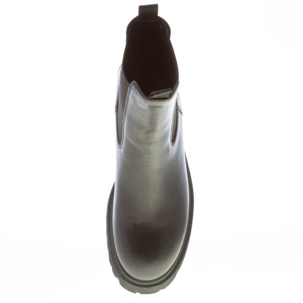 HOGAN donna H649 Chelsea tronchetto elasticizzato in pelle NERO. Tacco 7,5 cm - immagine 7