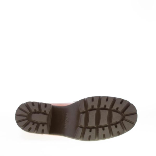 HOGAN donna mocassino H649 in pelle CUOIO con accessorio H in metallo oro. Tacco 7,5 cm - immagine 8