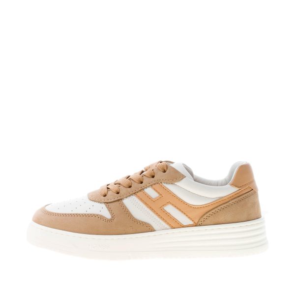 HOGAN donna sneaker H630 in nappa e pelle AVORIO MARRONE BEIGE