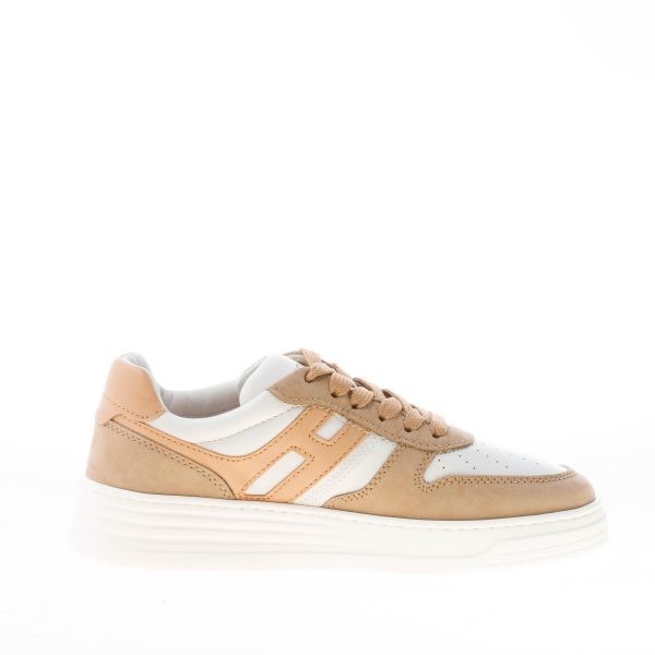 HOGAN donna sneaker H630 in nappa e pelle AVORIO MARRONE BEIGE - immagine 5
