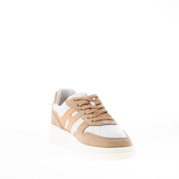 HOGAN donna sneaker H630 in nappa e pelle AVORIO MARRONE BEIGE - immagine 6