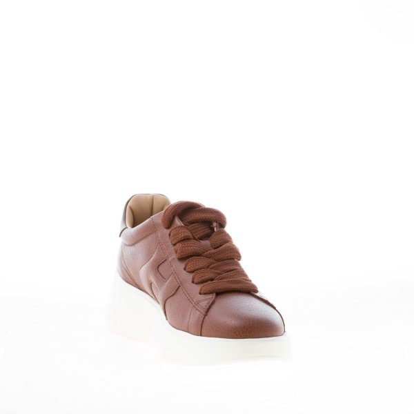 HOGAN donna sneaker Rebel H562 in pelle martellata MARRONE MOGANO - immagine 6