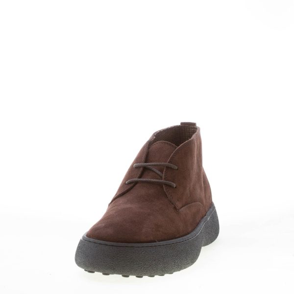 TOD'S uomo polacchino Winter Gommini in camoscio TESTA DI MORO con fodera tessuto - immagine 2