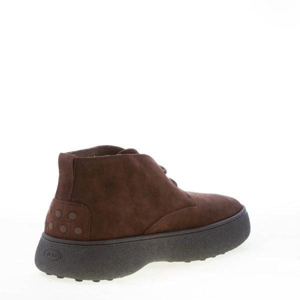 TOD'S uomo polacchino Winter Gommini in camoscio TESTA DI MORO con fodera tessuto - immagine 4