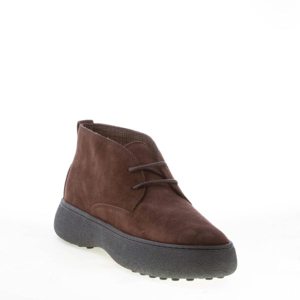 TOD'S uomo polacchino Winter Gommini in camoscio TESTA DI MORO con fodera tessuto - immagine 6