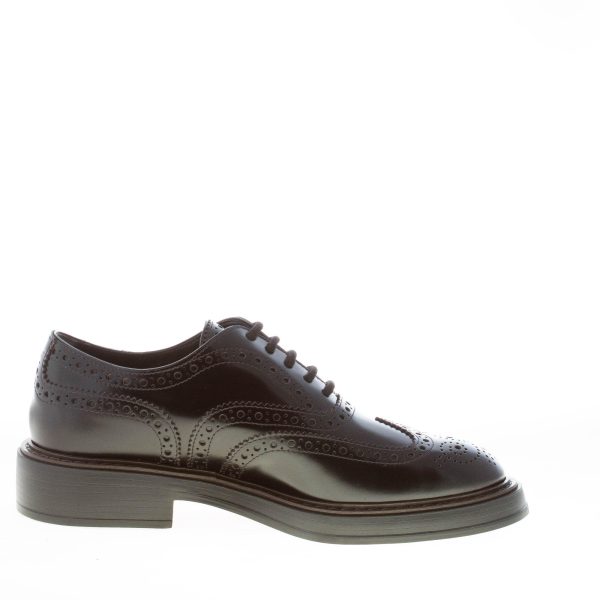 TOD'S uomo scarpa francesina in pelle semilucida NERO con bucature brogues. Suola gomma - immagine 5
