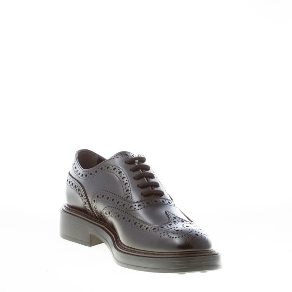 TOD'S uomo scarpa francesina in pelle semilucida NERO con bucature brogues. Suola gomma - immagine 6