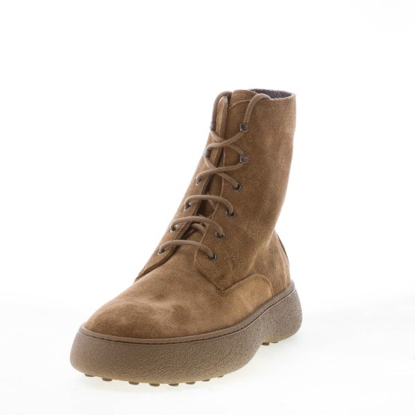 TOD'S uomo stivaletto stringato Winter Gommini in camoscio ARDESIA CHIARO - immagine 2