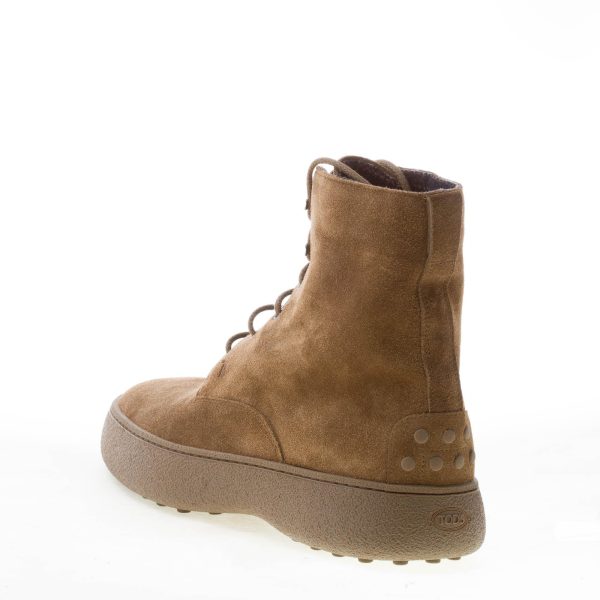 TOD'S uomo stivaletto stringato Winter Gommini in camoscio ARDESIA CHIARO - immagine 3