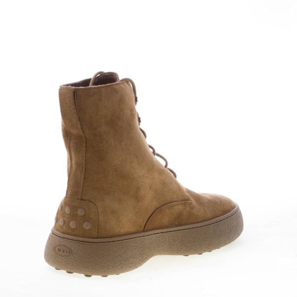 TOD'S uomo stivaletto stringato Winter Gommini in camoscio ARDESIA CHIARO - immagine 4