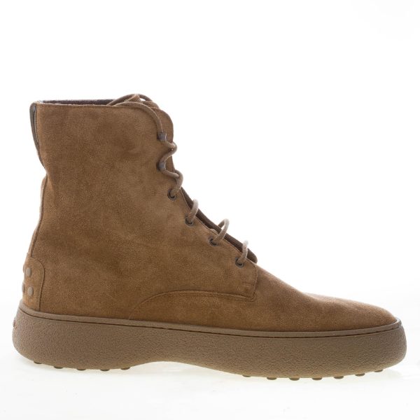 TOD'S uomo stivaletto stringato Winter Gommini in camoscio ARDESIA CHIARO - immagine 5