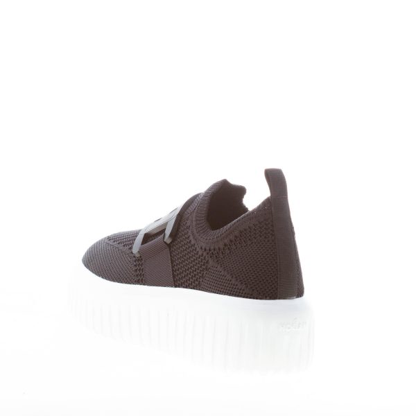 HOGAN donna H645 sneaker H-Stripes Slip on in tessuto a maglia NERO - immagine 3