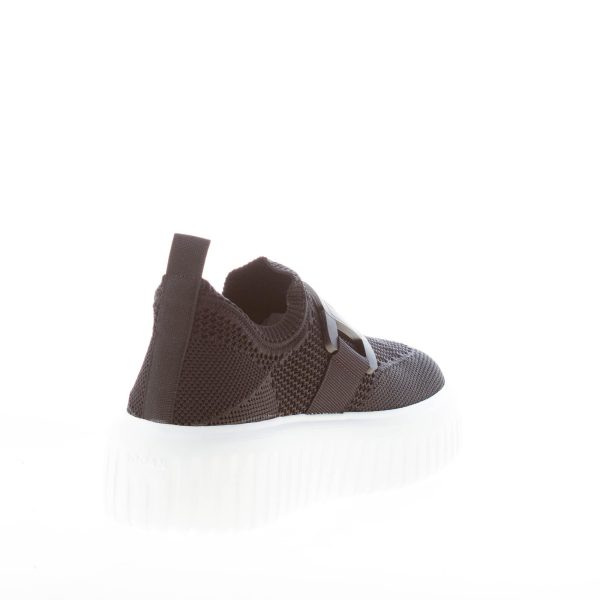 HOGAN donna H645 sneaker H-Stripes Slip on in tessuto a maglia NERO - immagine 4