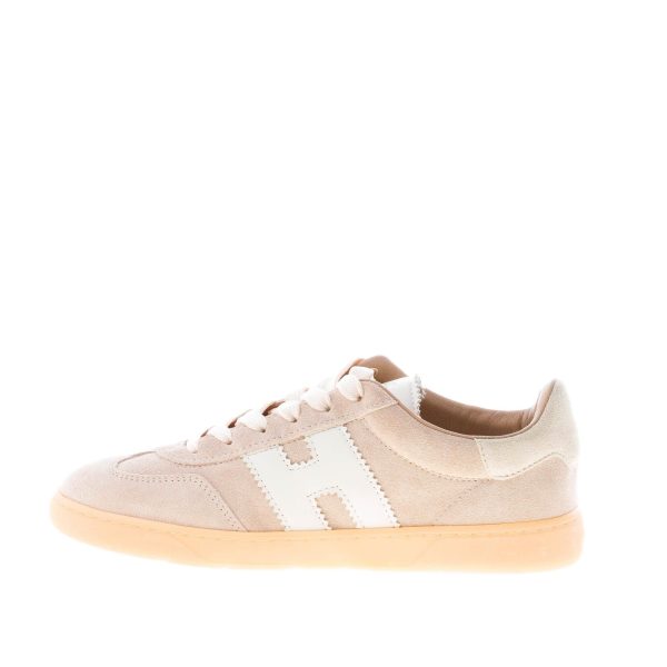 HOGAN donna H647 Cool sneaker in camoscio e pelle BEIGE