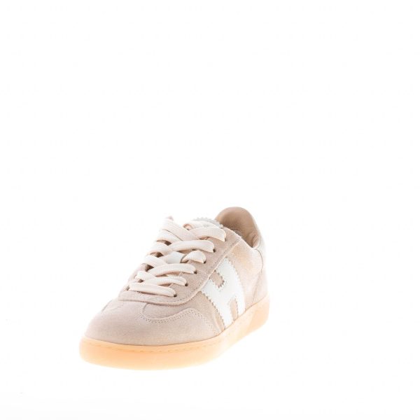 HOGAN donna H647 Cool sneaker in camoscio e pelle BEIGE - immagine 2