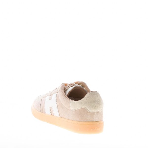HOGAN donna H647 Cool sneaker in camoscio e pelle BEIGE - immagine 3