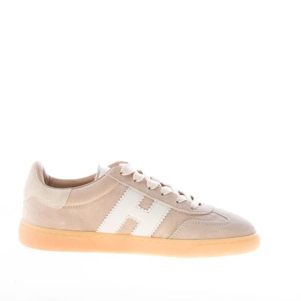 HOGAN donna H647 Cool sneaker in camoscio e pelle BEIGE - immagine 5