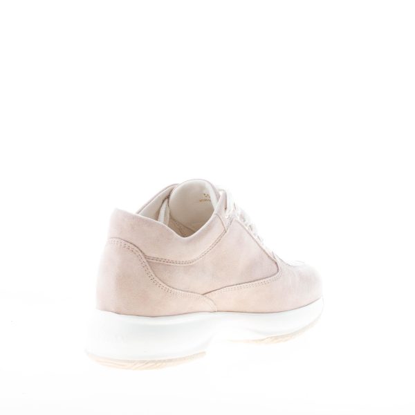 HOGAN donna Interactive sneaker in pelle scamosciata BEIGE con H di micro pietre - immagine 4