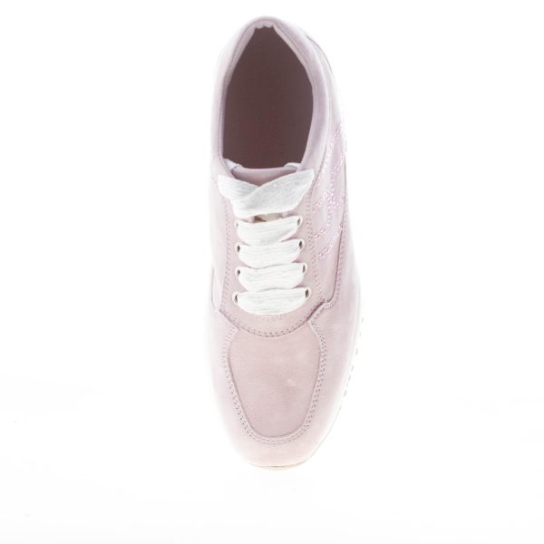 HOGAN donna Interactive sneaker in pelle scamosciata ROSA con H di micro pietre lilla - immagine 7