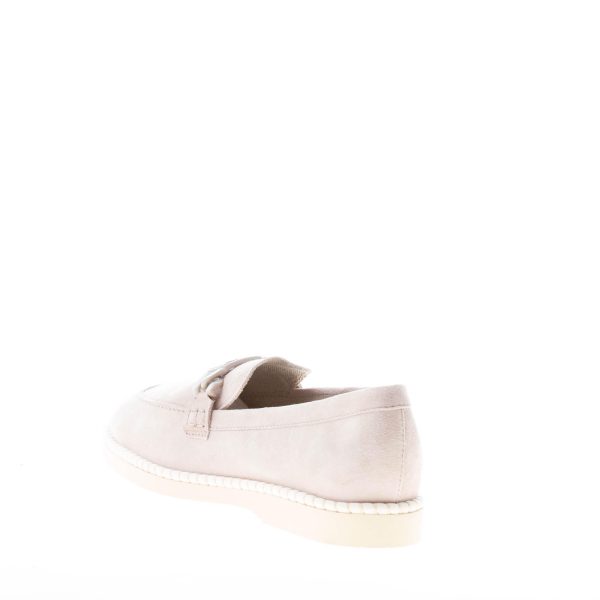 HOGAN donna mocassino H642 destrutturato in camoscio TORTORA con accessorio catena - immagine 3