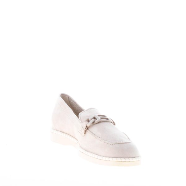 HOGAN donna mocassino H642 destrutturato in camoscio TORTORA con accessorio catena - immagine 6