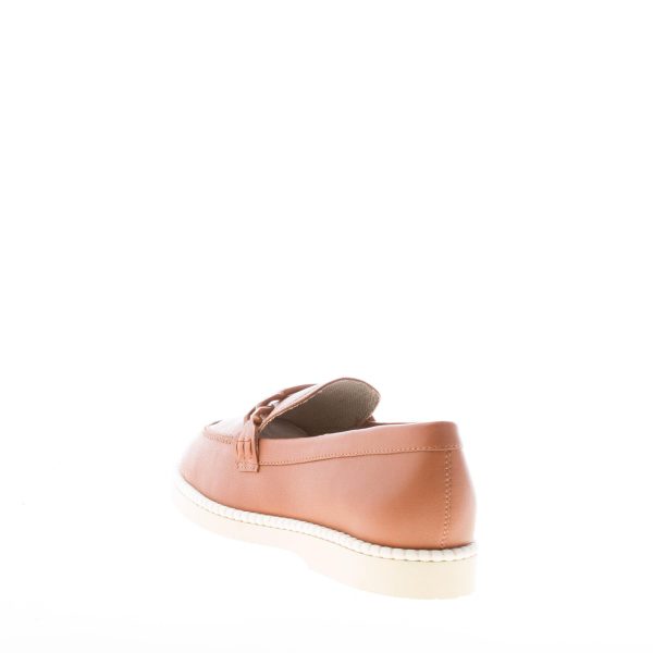 HOGAN donna mocassino H642 destrutturato in pelle CUOIO con accessorio catena - immagine 3