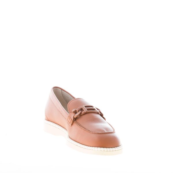 HOGAN donna mocassino H642 destrutturato in pelle CUOIO con accessorio catena - immagine 6