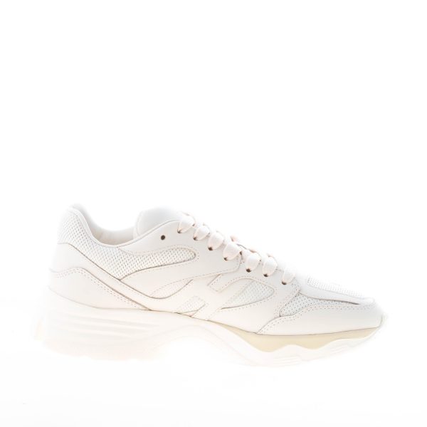 HOGAN donna sneaker H665 in pelle BEIGE con punzonature - immagine 5