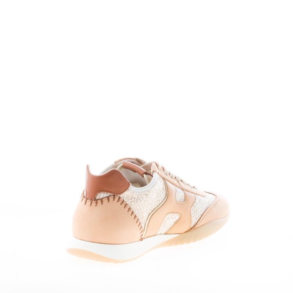 HOGAN donna sneaker Olympia Z in nabuk CAMMELLO e tessuto bouclè AVANA - immagine 4