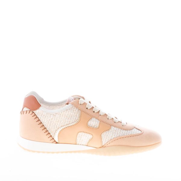HOGAN donna sneaker Olympia Z in nabuk CAMMELLO e tessuto bouclè AVANA - immagine 5