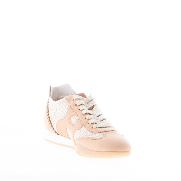 HOGAN donna sneaker Olympia Z in nabuk CAMMELLO e tessuto bouclè AVANA - immagine 6