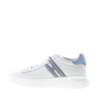 HOGAN uomo H580 sneaker in pelle BIANCO più celeste