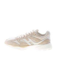 HOGAN uomo H665 sneaker in camoscio e pelle BEIGE e PANNA con punzonature