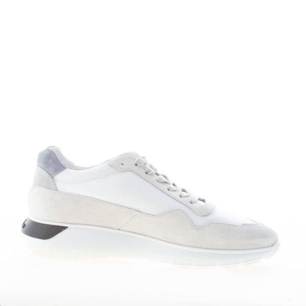 HOGAN uomo Interactive Cube sneaker in camoscio e tessuto tecnico BIANCO più blu e beige - immagine 5