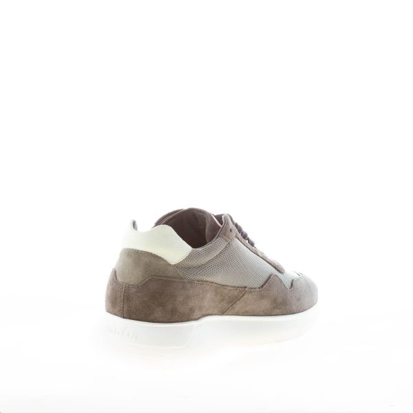 HOGAN uomo Interactive Cube sneaker in camoscio e tessuto tecnico VERDE FANGO più bianco - immagine 4