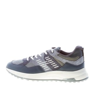 HOGAN uomo Hyperlight sneaker in pelle e tessuto tecnico BLU e GRIGIO