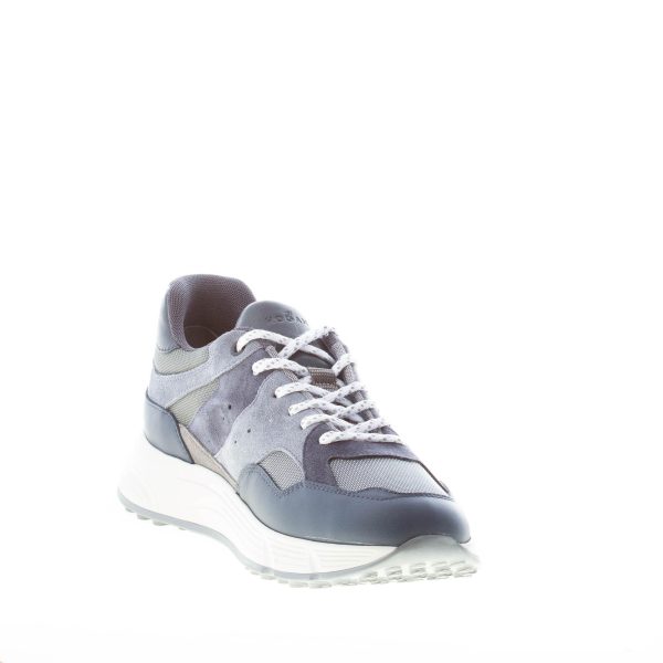 HOGAN uomo Hyperlight sneaker in pelle e tessuto tecnico BLU e GRIGIO - immagine 6